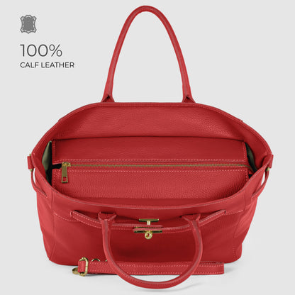 Calf Leather Top-Handle Bag