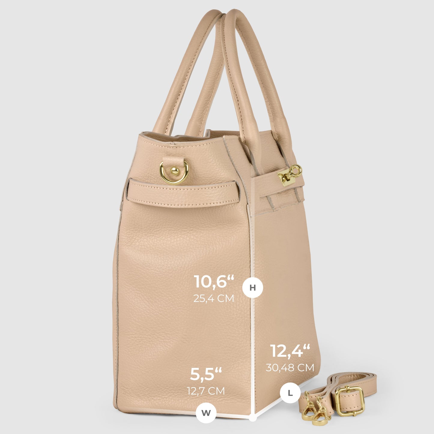 Calf Leather Top-Handle Bag