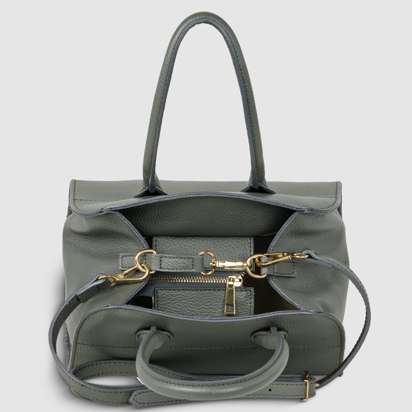 Calf Leather Top-Handle Bag