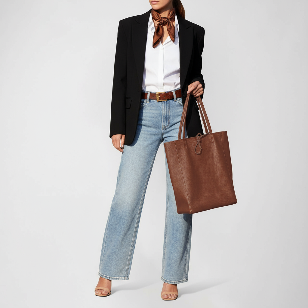 Calf Leather Tote Bag