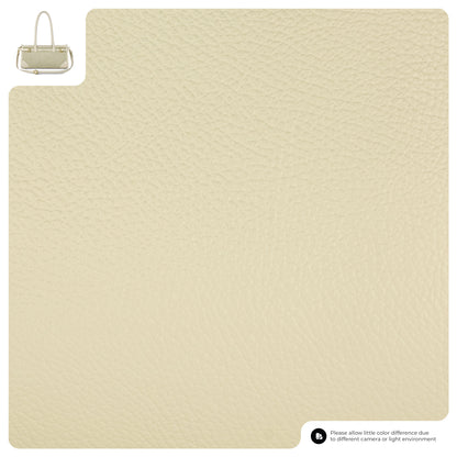 Calf & Suede Leather Top-Handle Bag