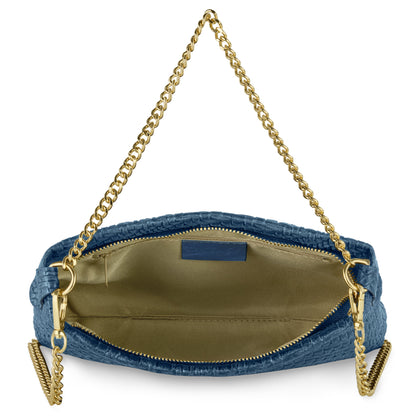 Grid Suede Leather Crossbody Bag