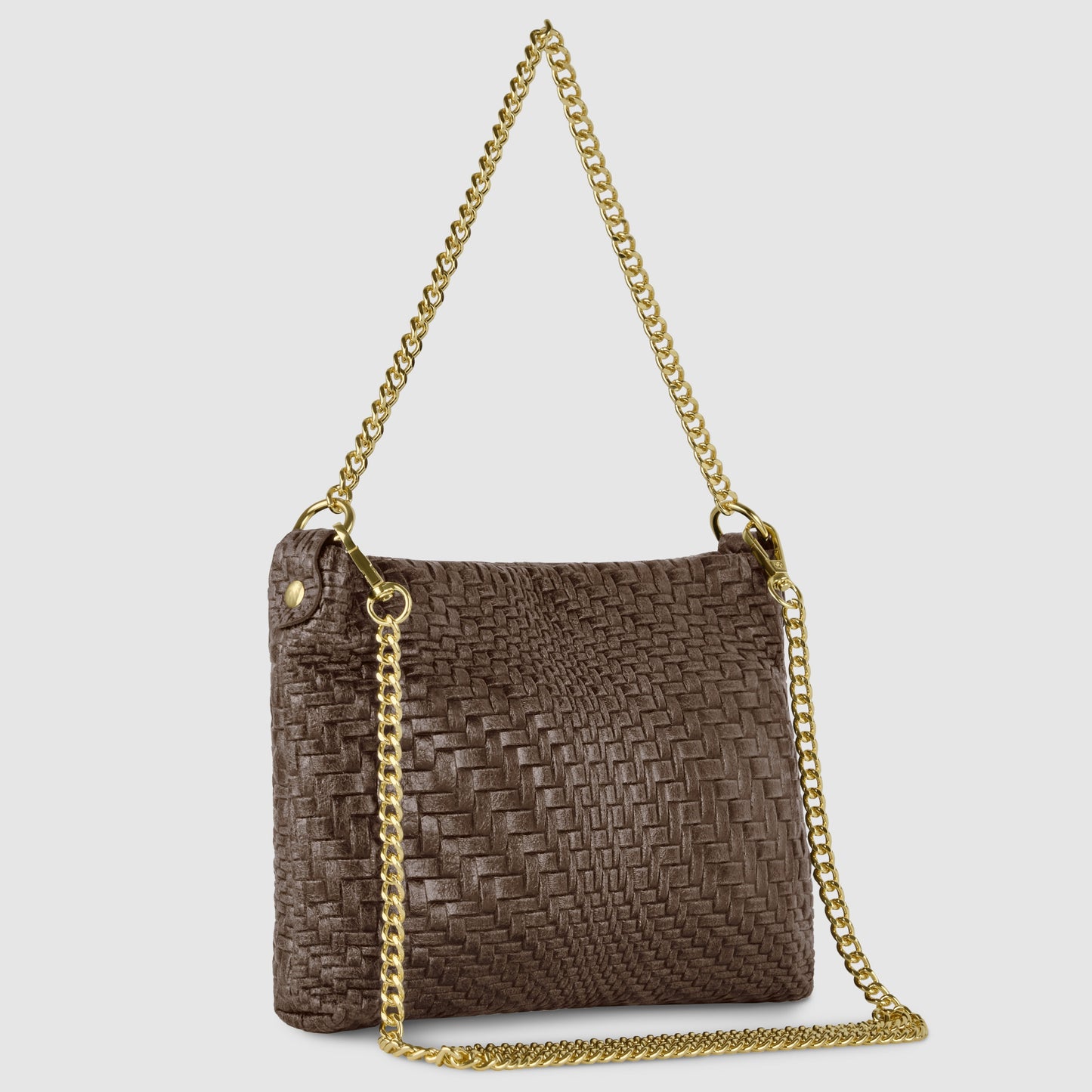 Grid Suede Leather Crossbody Bag