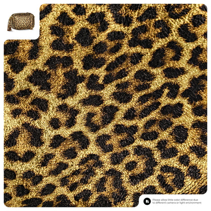 Leopard Metallic Suede Leather Crossbody Bag