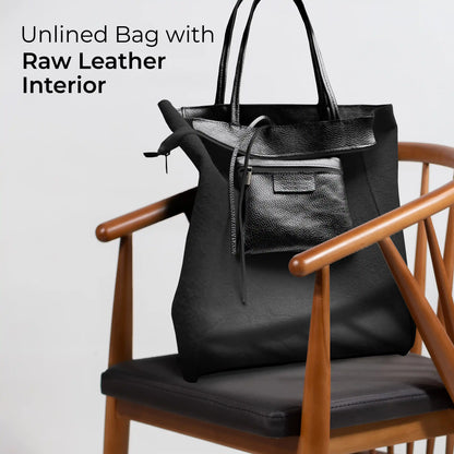 Metallic Calf Leather Tote Bag