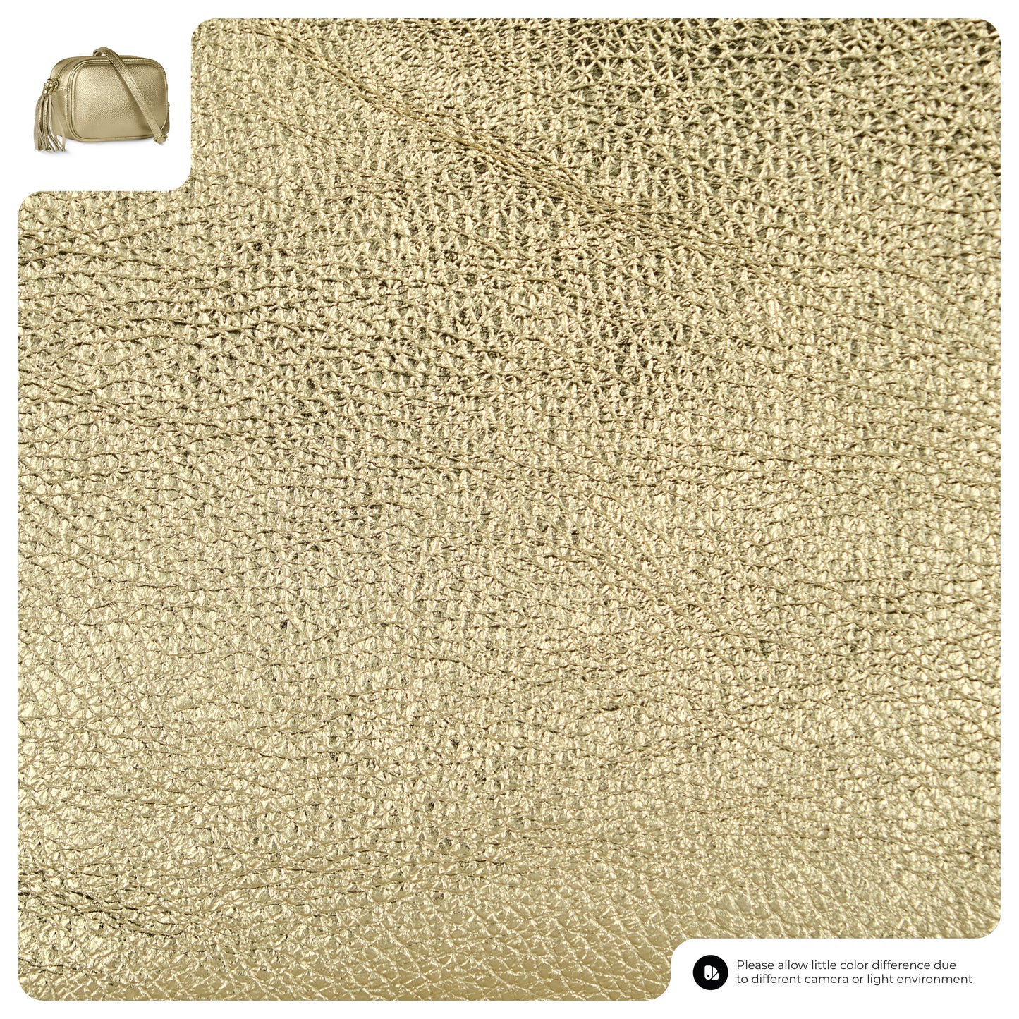 Metallic Calf Leather Crossbody Bag