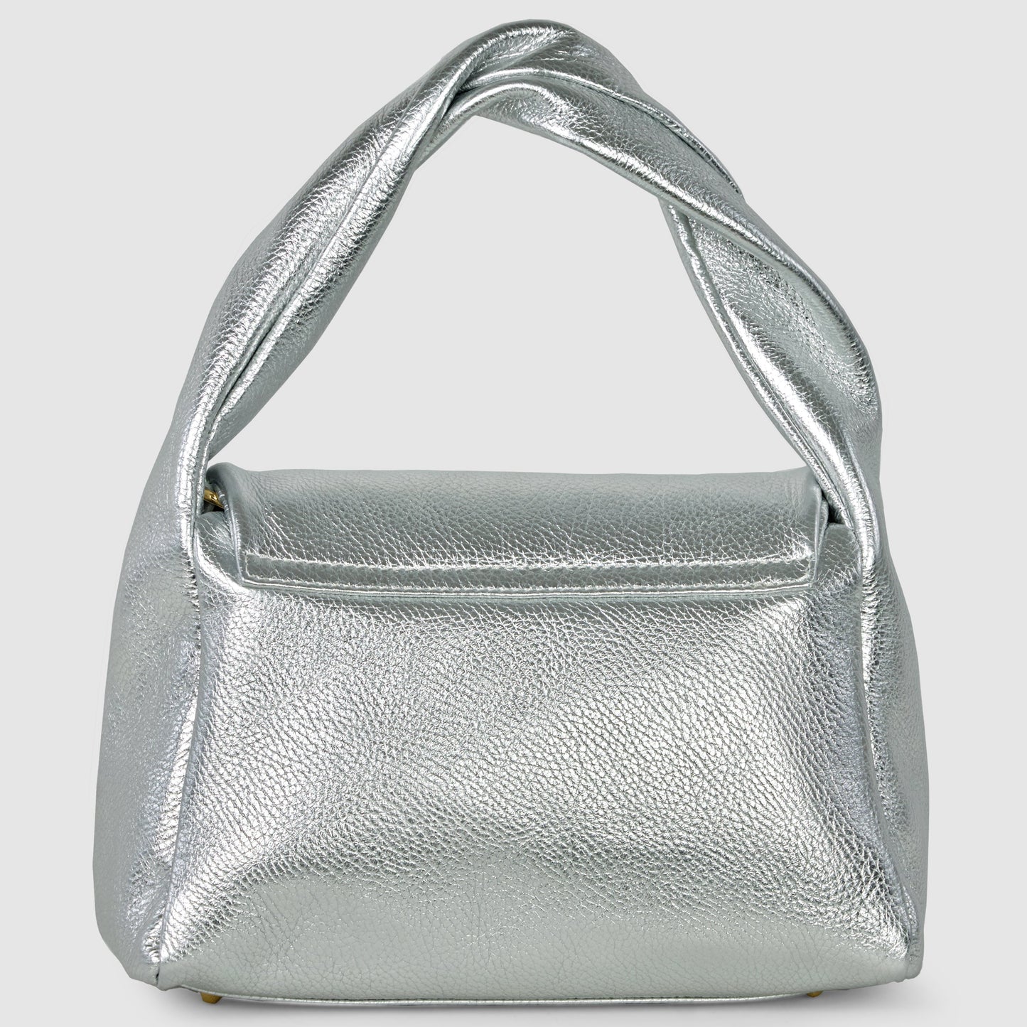 Metallic Calf Leather Top-Handle Bag