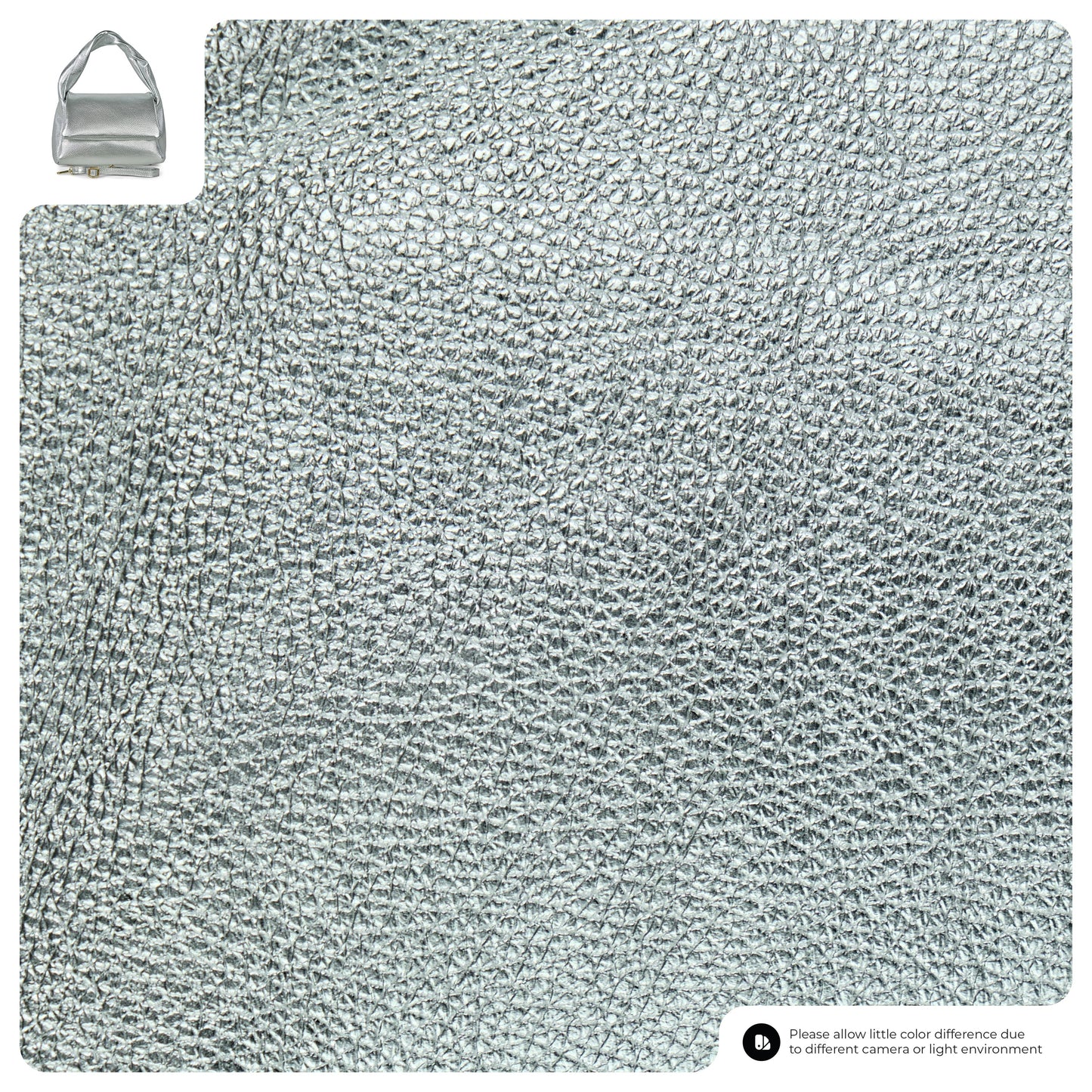 Metallic Calf Leather Top-Handle Bag