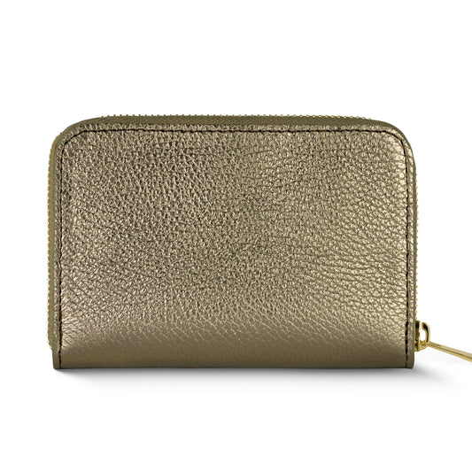 Metallic Calf Leather Wallet