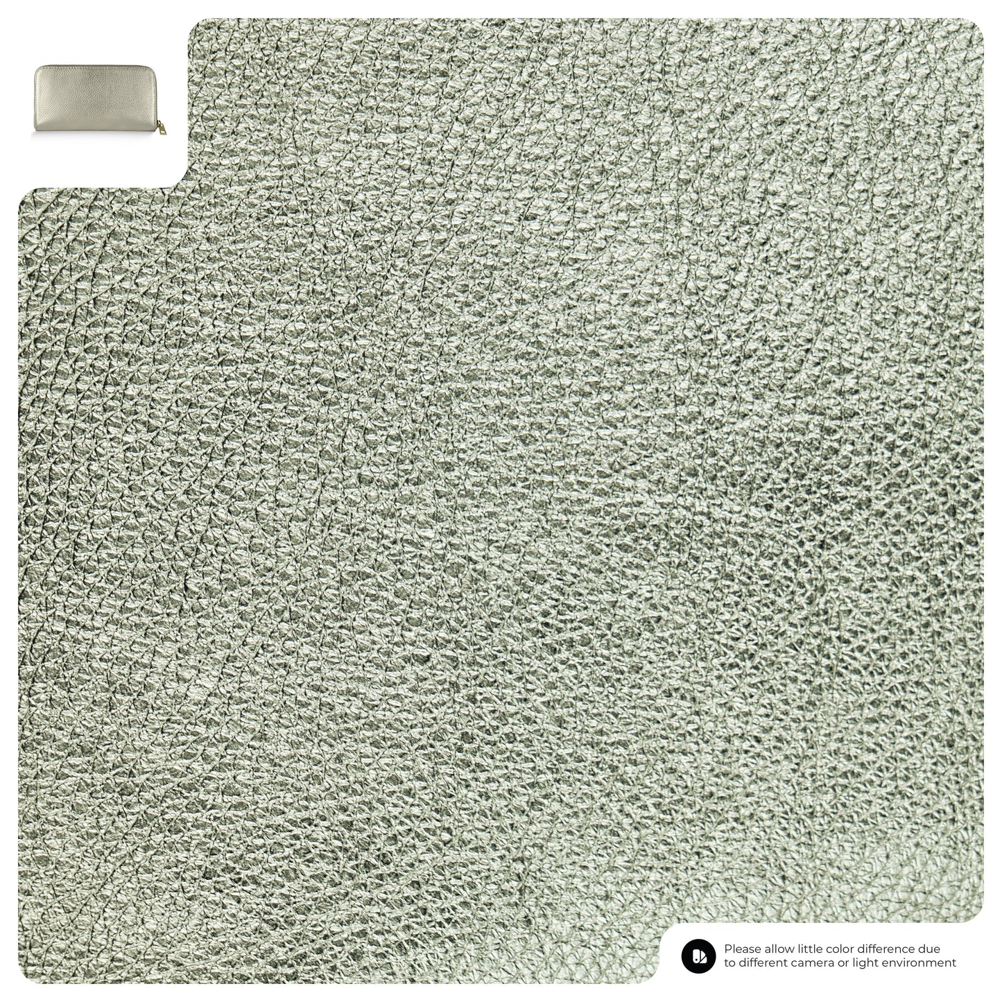 Metallic Calf Leather Wallet