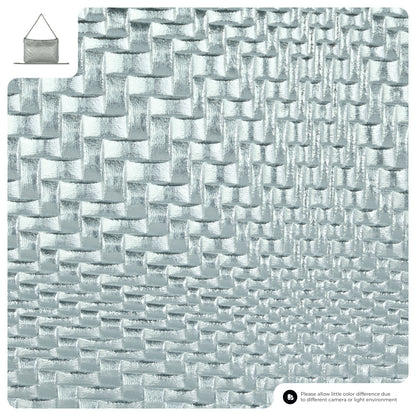 Grid Metallic Suede Leather Crossbody Bag