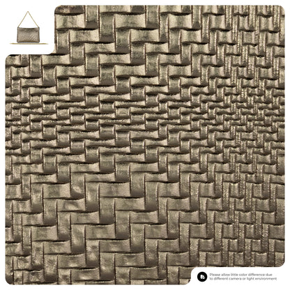 Grid Metallic Suede Leather Crossbody Bag