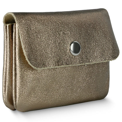 Metallic Suede Leather Wallet
