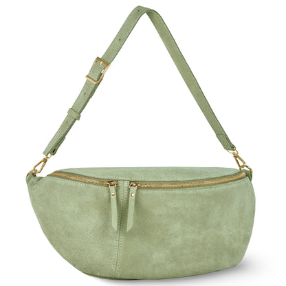 Suede Leather Crossbody Bag