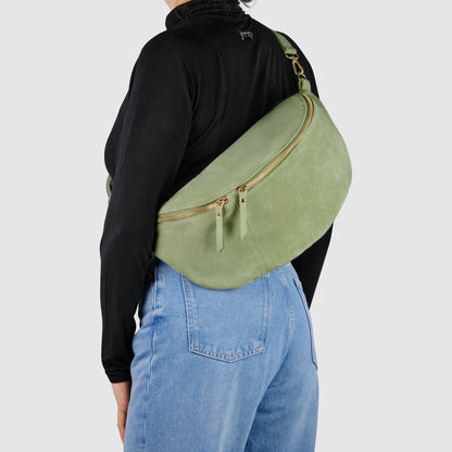 Suede Leather Crossbody Bag