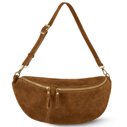 Suede Leather Crossbody Bag