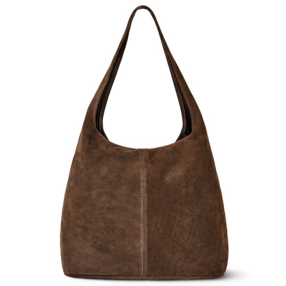 Suede Leather Hobo Bag