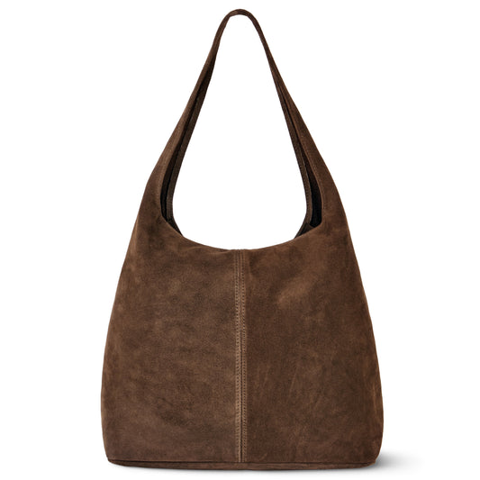 Suede Leather Hobo Bag