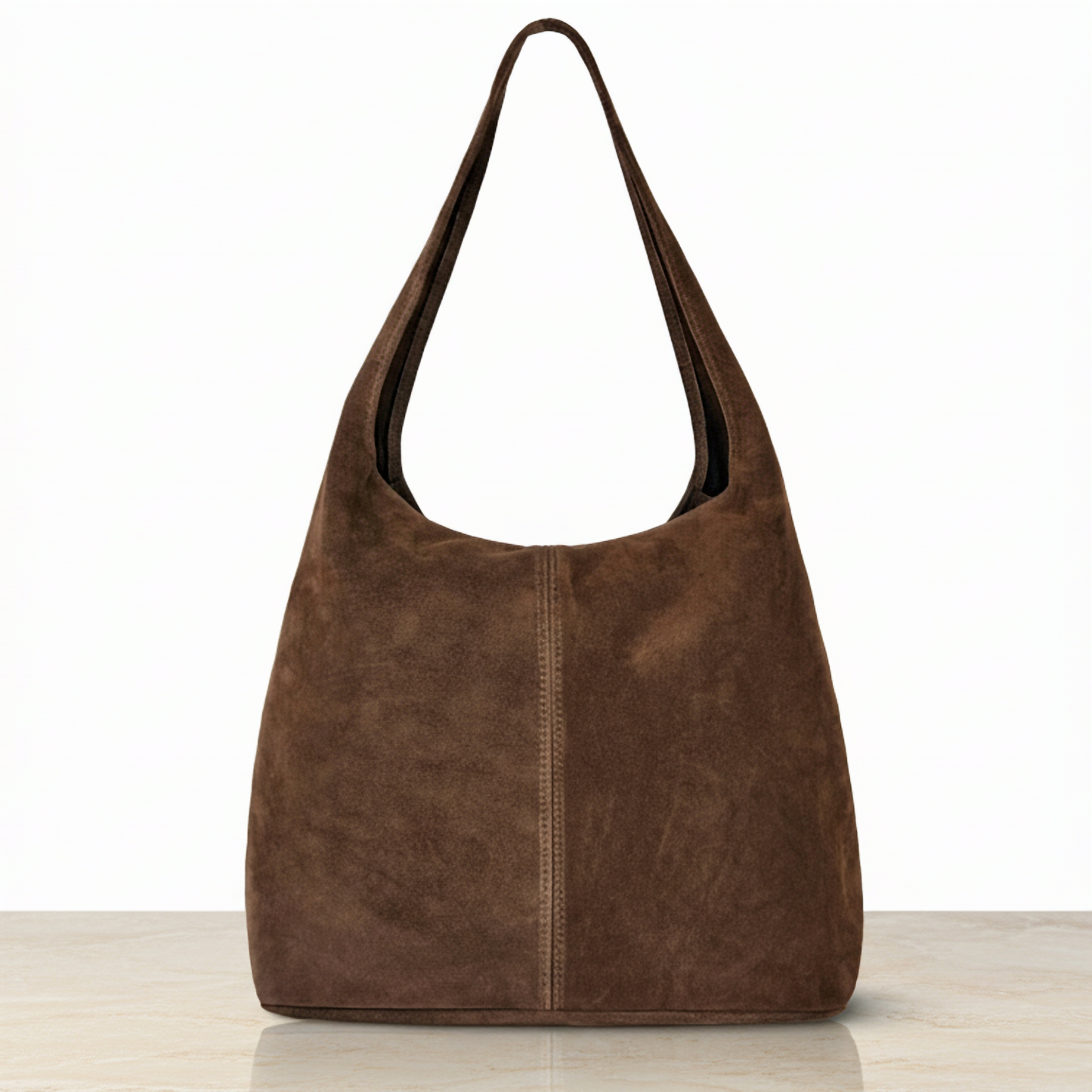 Suede Leather Hobo Bag