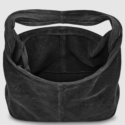 Suede Leather Hobo Bag
