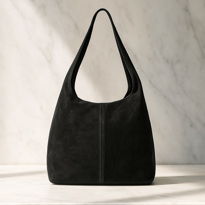 Suede Leather Hobo Bag