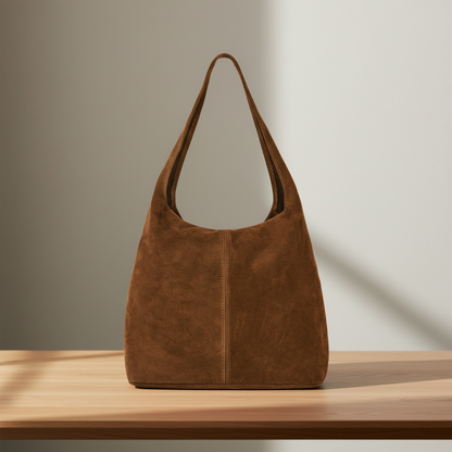 Suede Leather Hobo Bag