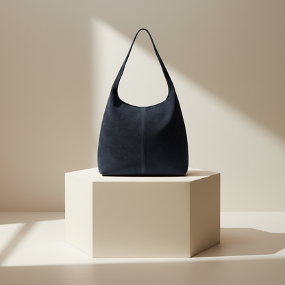 Suede Leather Hobo Bag