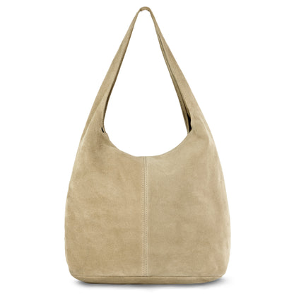Suede Leather Hobo Bag