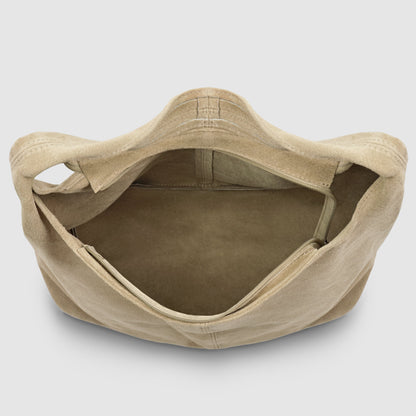 Suede Leather Hobo Bag