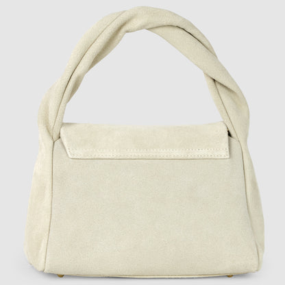 Suede Leather Top-Handle Bag