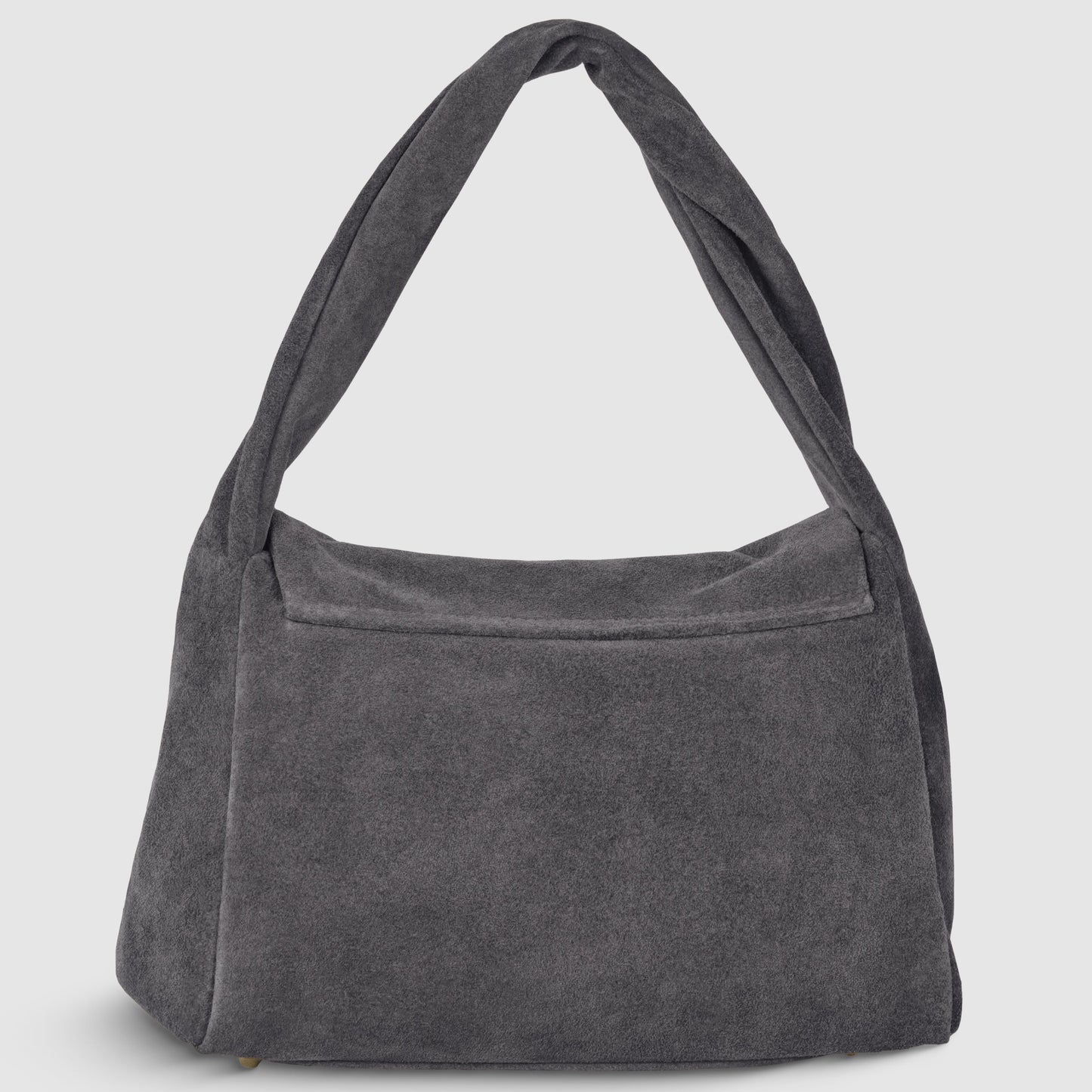 Suede Leather Top-Handle Bag