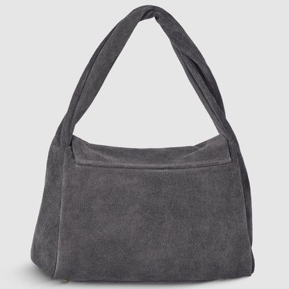 Suede Leather Top-Handle Bag