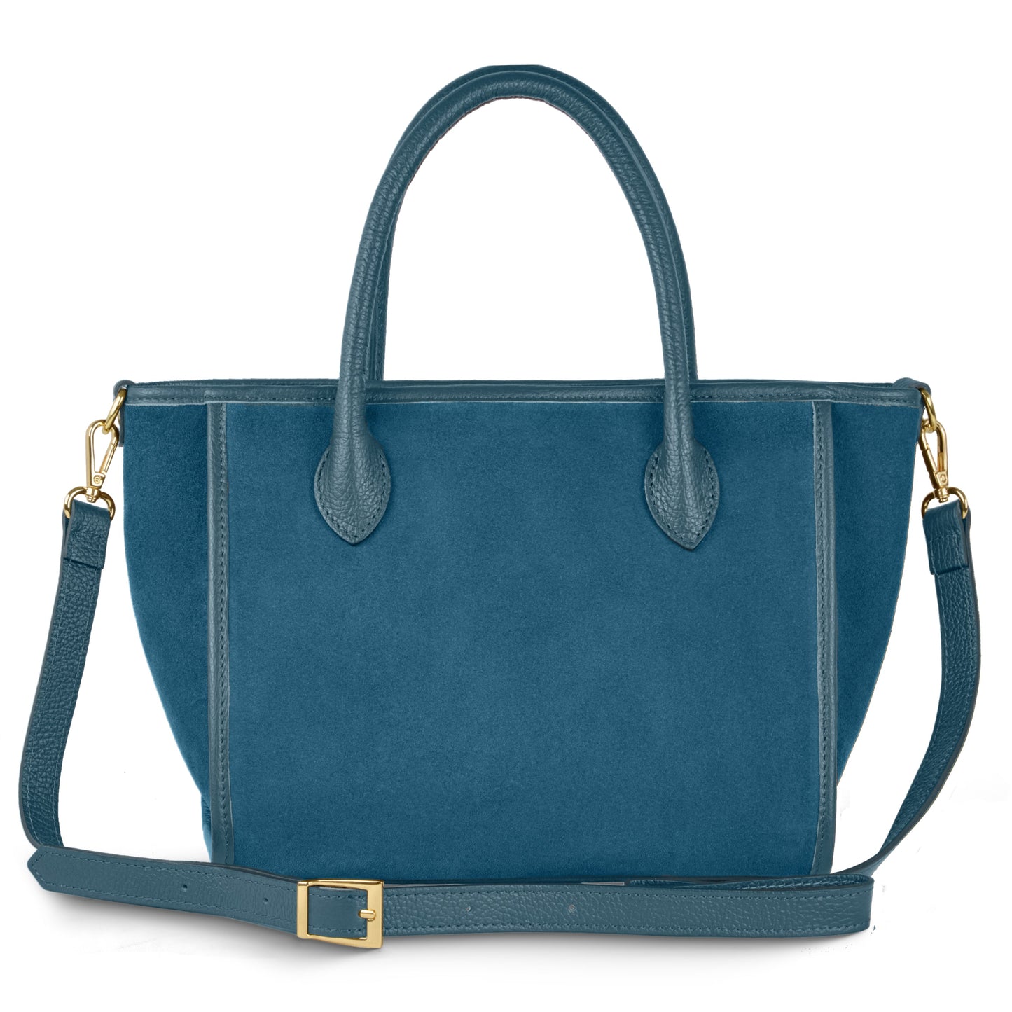 Suede Leather Top-Handle Bag