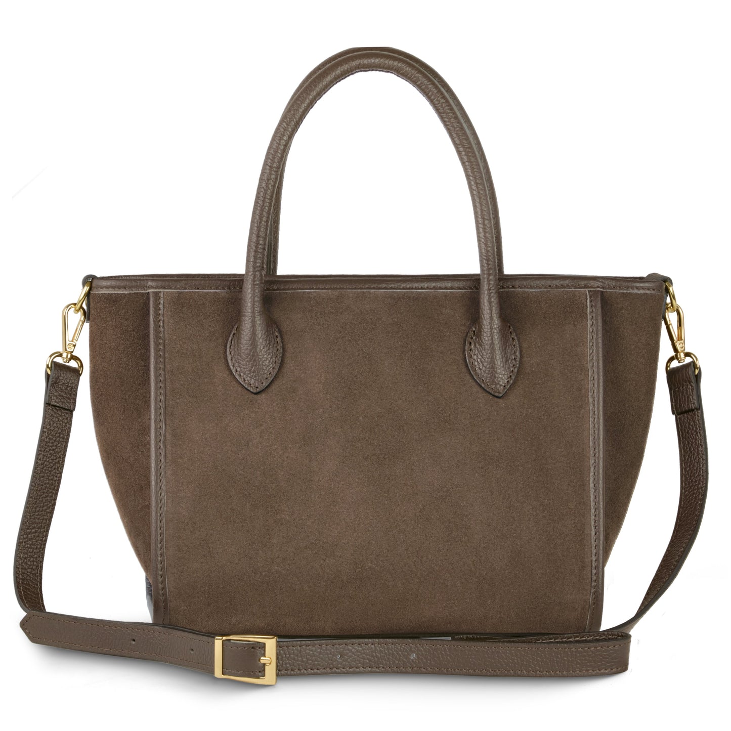 Suede Leather Top-Handle Bag