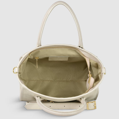 Suede Leather Top-Handle Bag
