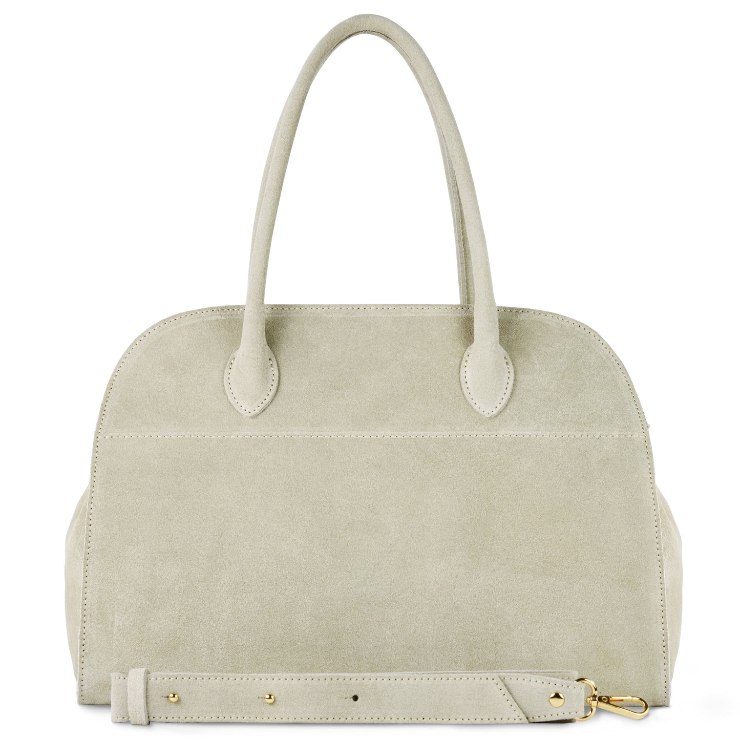 Suede Leather Top-Handle Bag