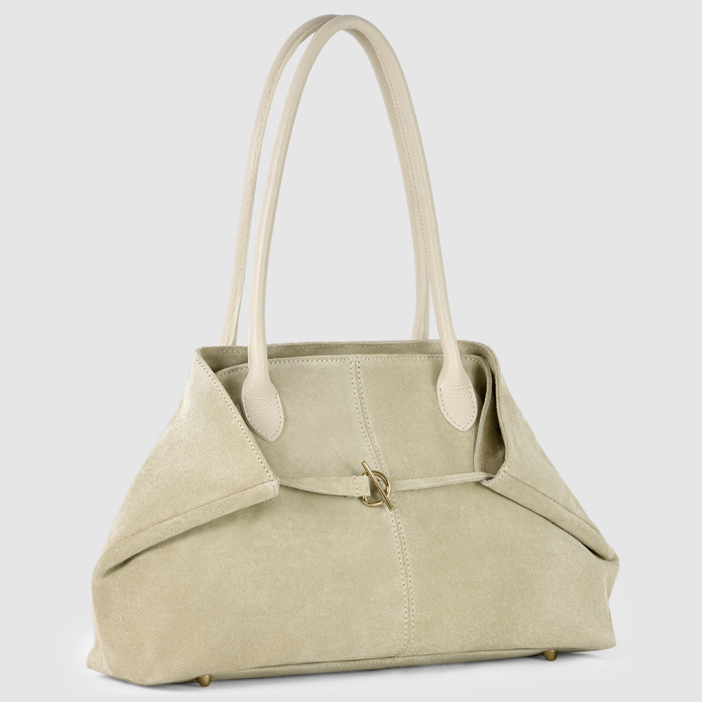 Suede Leather Satchel Bag