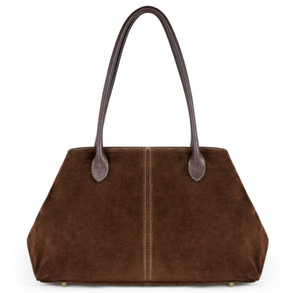 Suede Leather Satchel Bag
