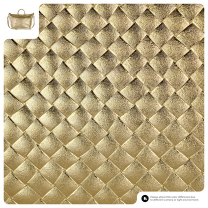 Weave Metallic Suede Leather Top-Handle Bag