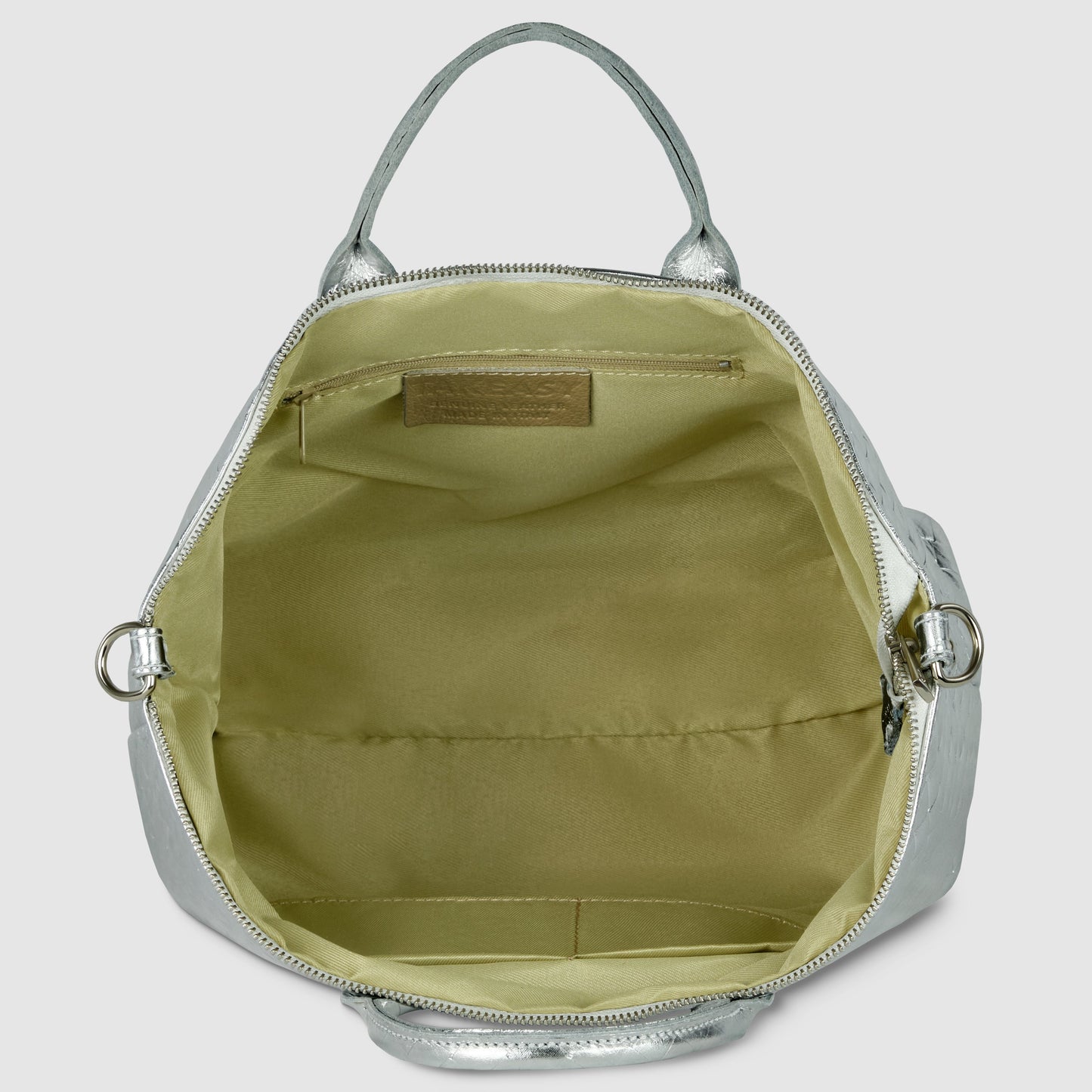 Weave Metallic Suede Leather Top-Handle Bag