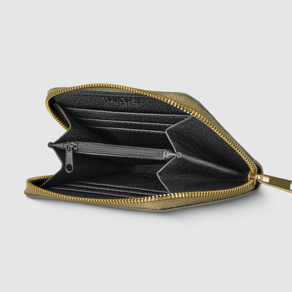Weave Metallic Suede Leather Wallet
