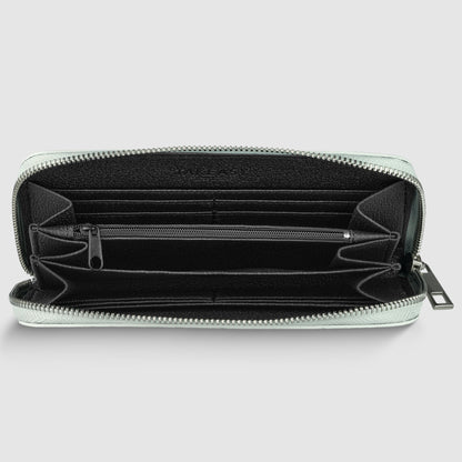 Weave Metallic Suede Leather Wallet