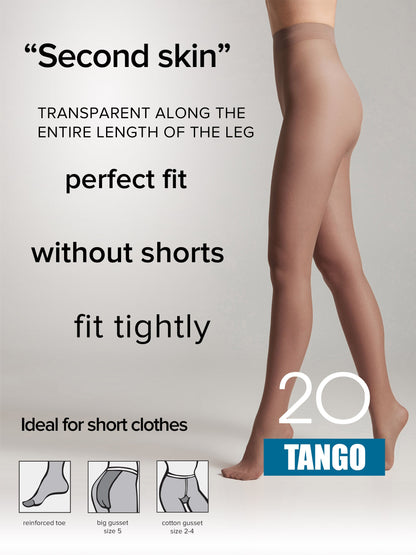 Tights Conte Tango 20 Den - Sheer to Waist Satin Shine