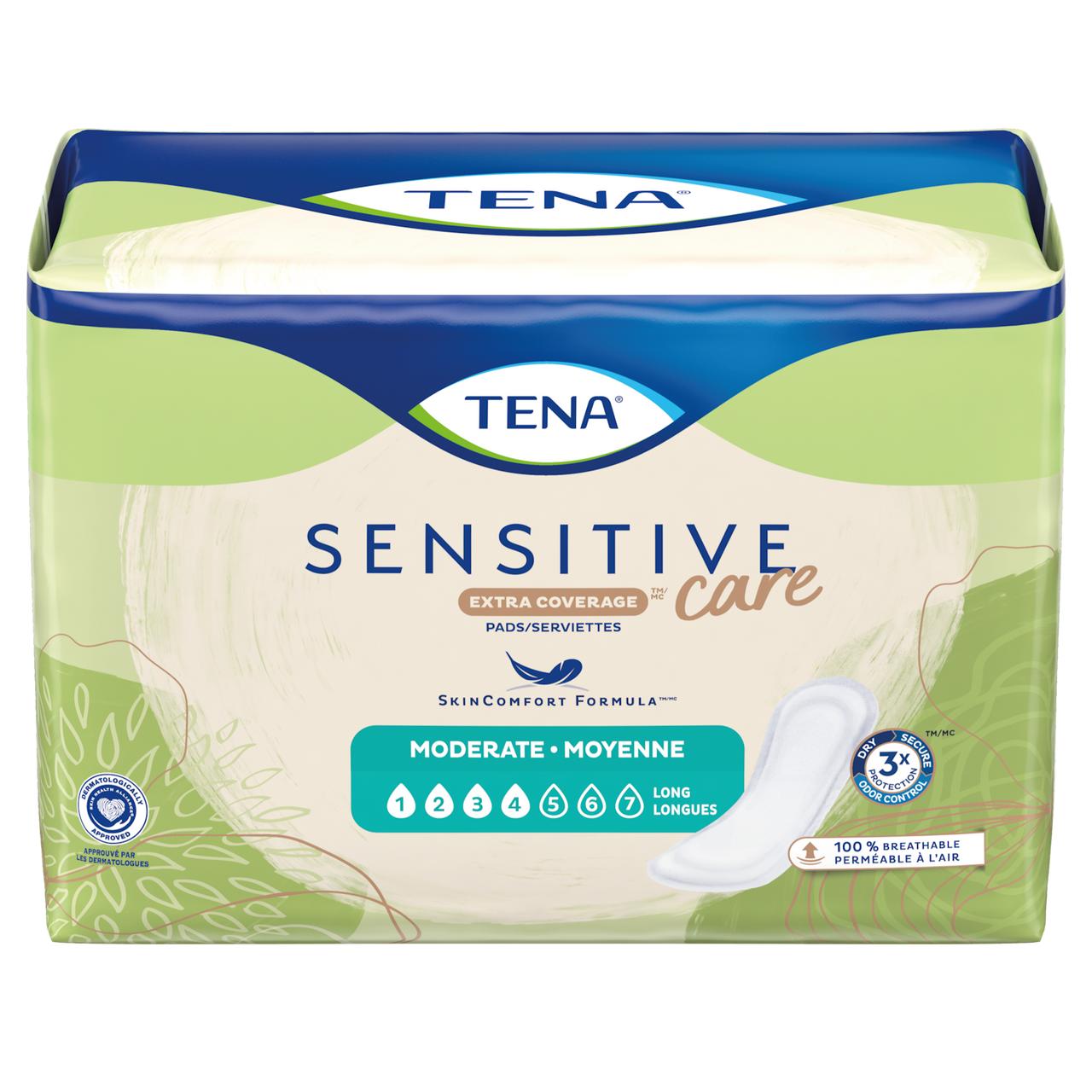TENA Sensitive Care Extra Coverage Moderate Incontinence Pads