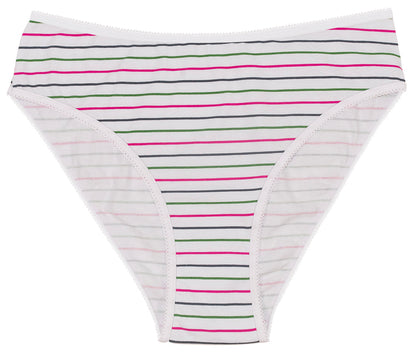 High Waist Cotton Bikini Assorted Print 3 Pack