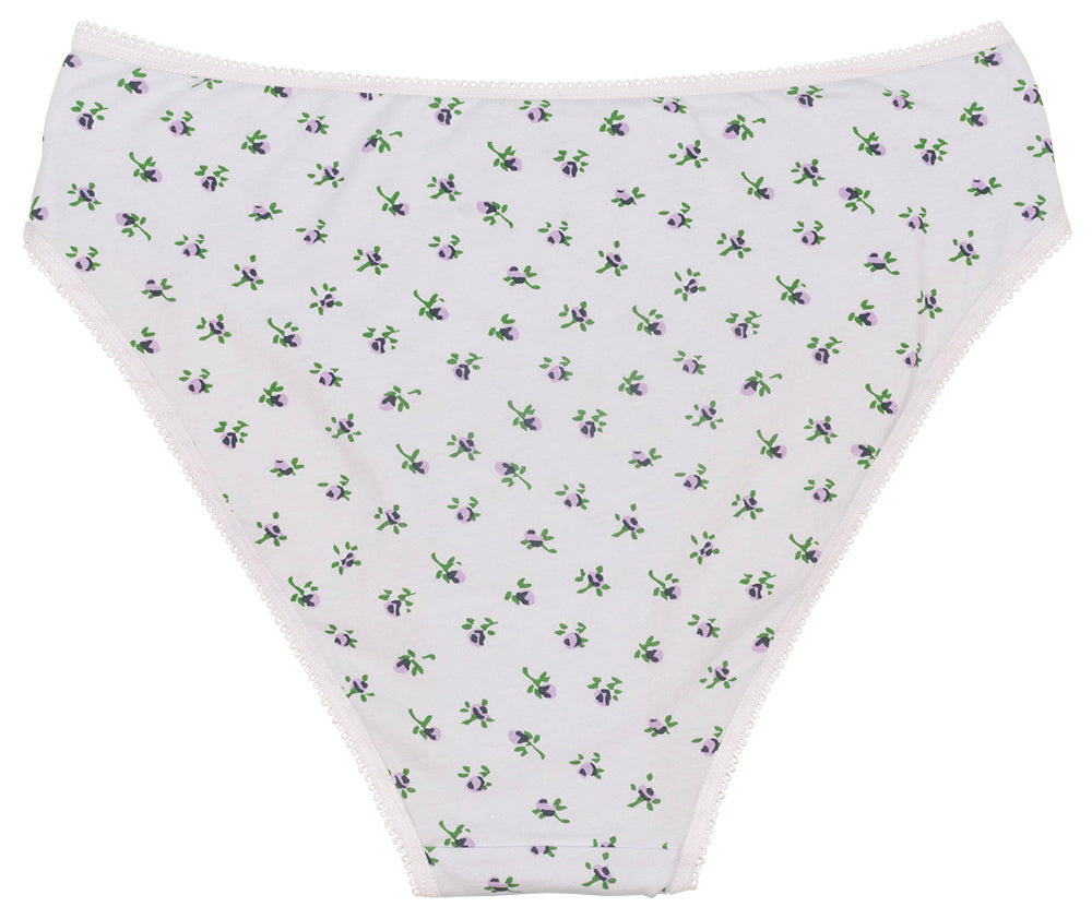 High Waist Cotton Bikini Assorted Print 3 Pack
