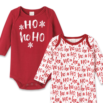 Christmas Set Of 2 Bodysuits Ho-Ho-Ho