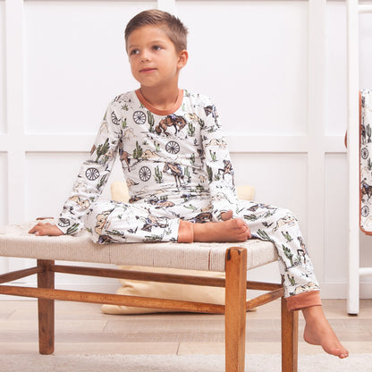 Cowboy Bamboo Pajama Set - 10 & 12Y