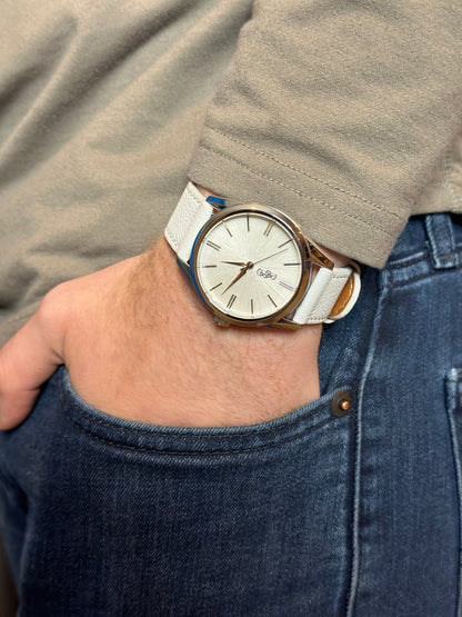 White Sunburst Watch