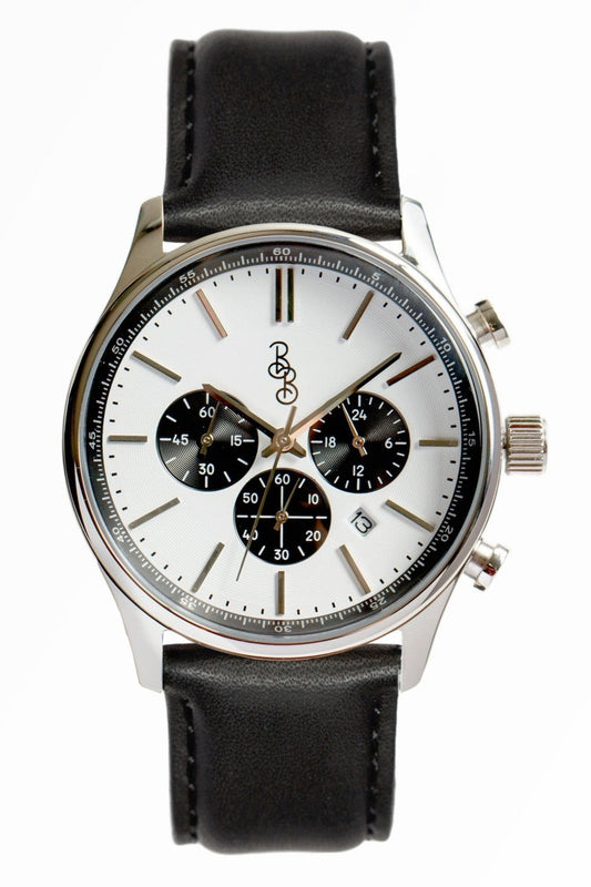 White and Black Chronograph
